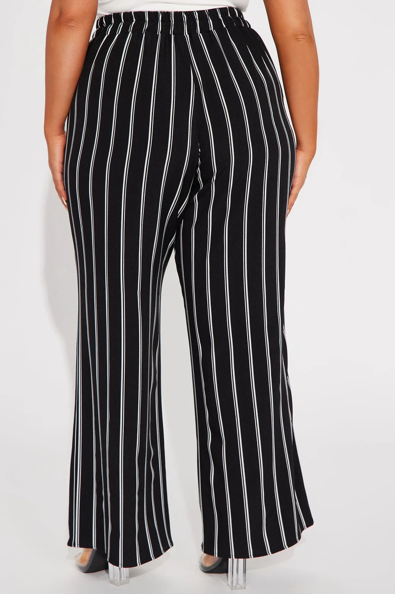 Be Right There Striped Trouser - Black/White