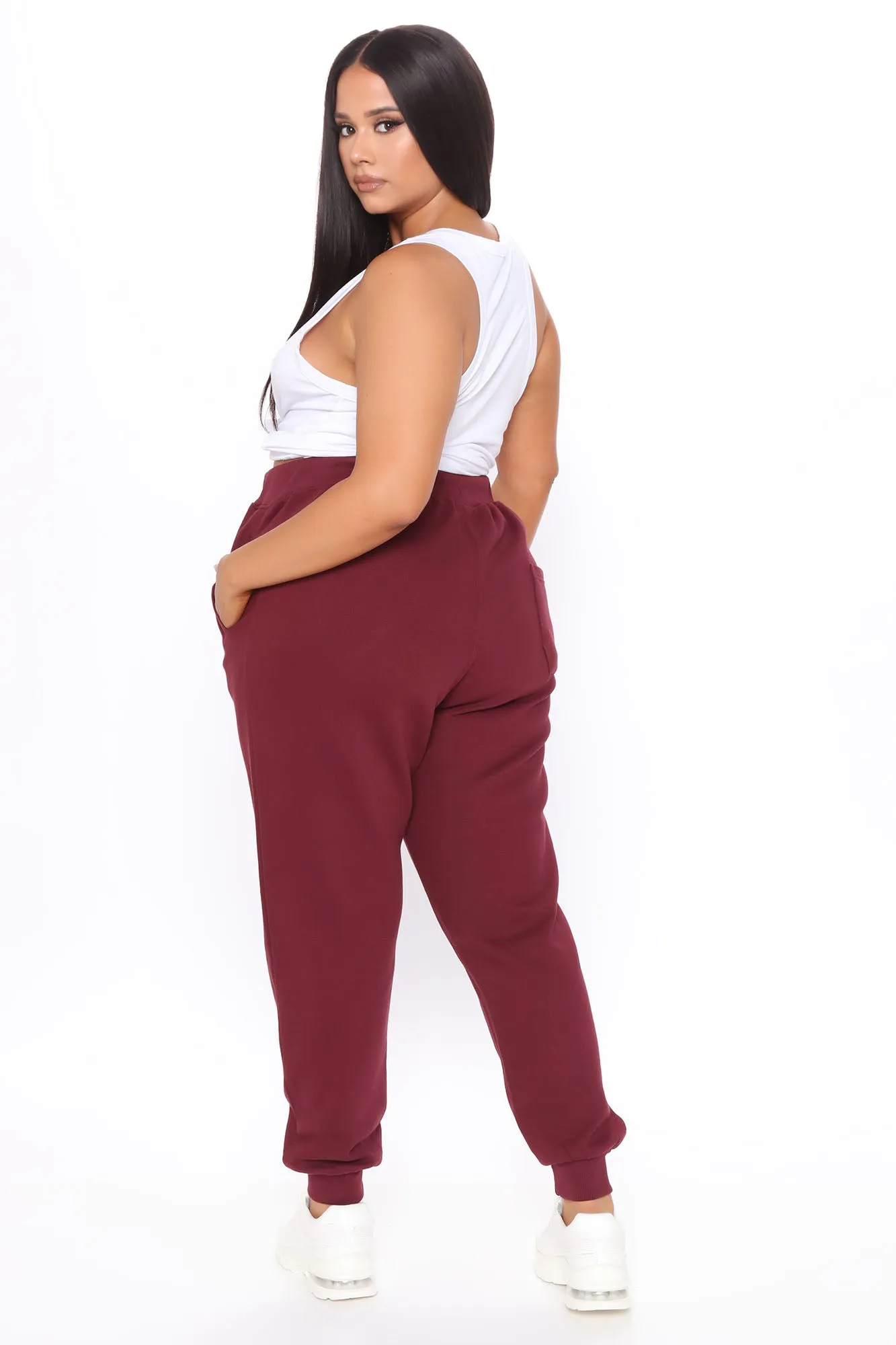 Be The Change Butterfly Sweatpants - Burgundy