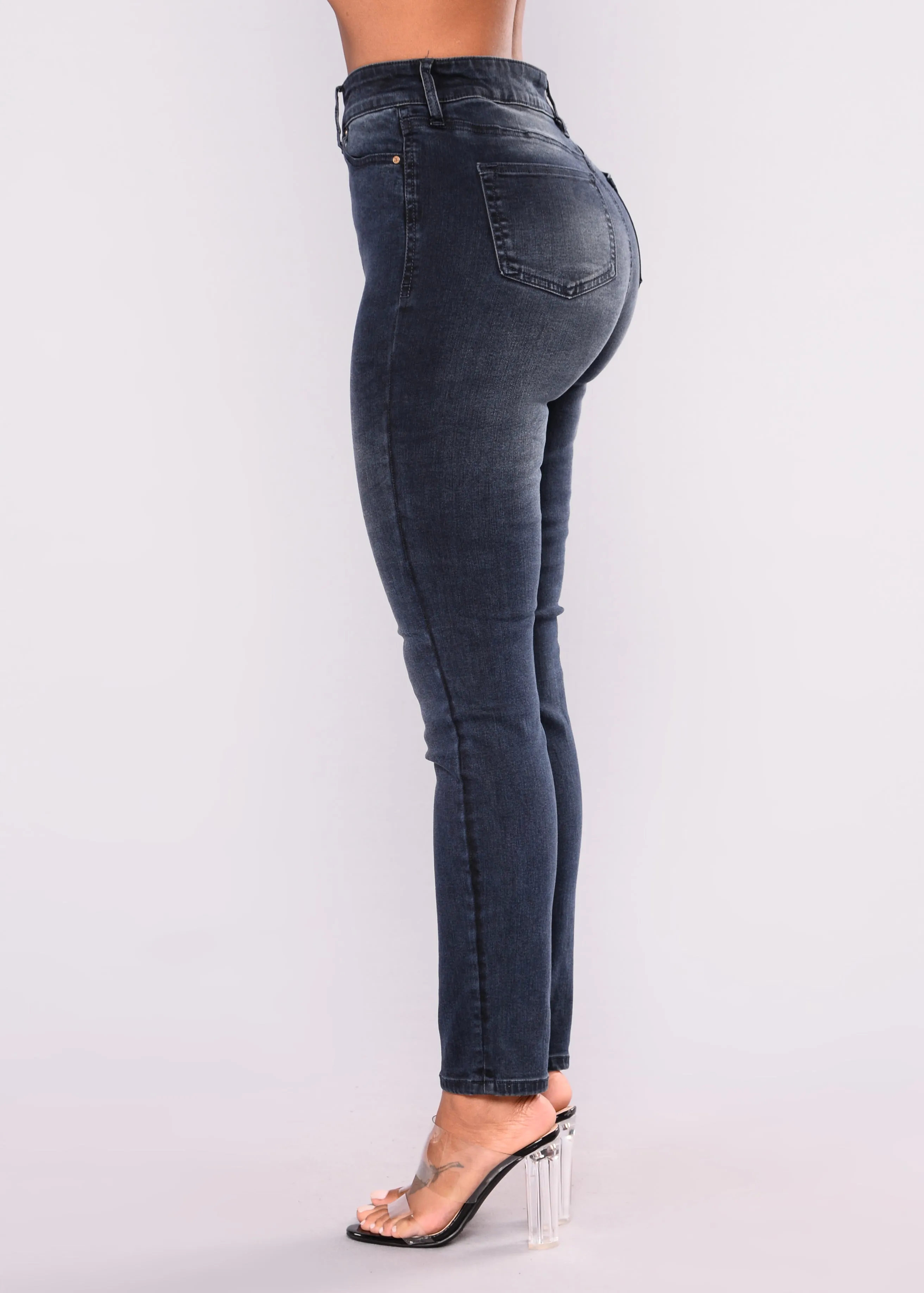 Be Without You Ankle Jeans - Dark Denim