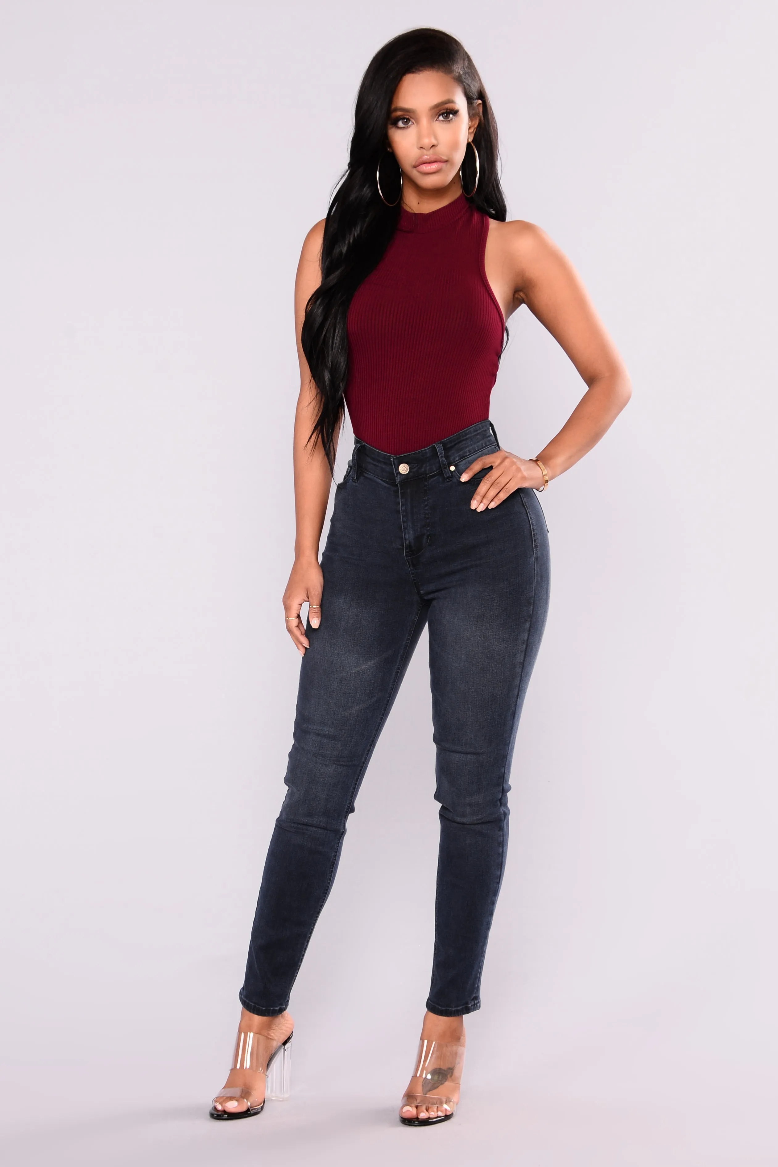 Be Without You Ankle Jeans - Dark Denim