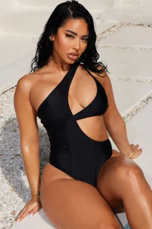 Beach Babe 1 Piece Swimsuit - Black