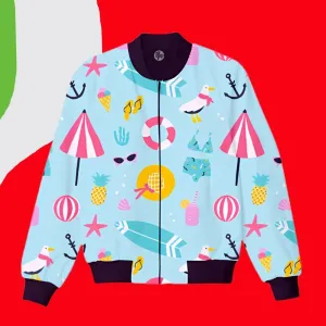 Beach Bum All Over Printed Bomber Jacket