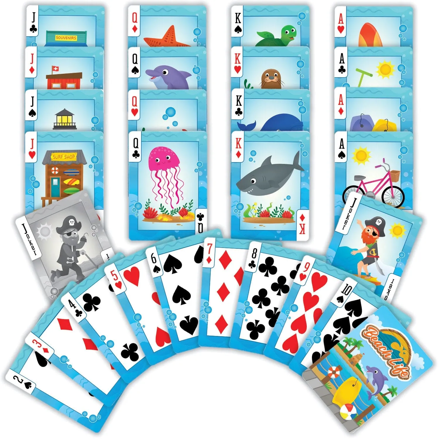 Beach Life Playing Cards - 54 Card Deck