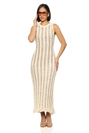 Beach Party Maxi Dress (Cream Multi)