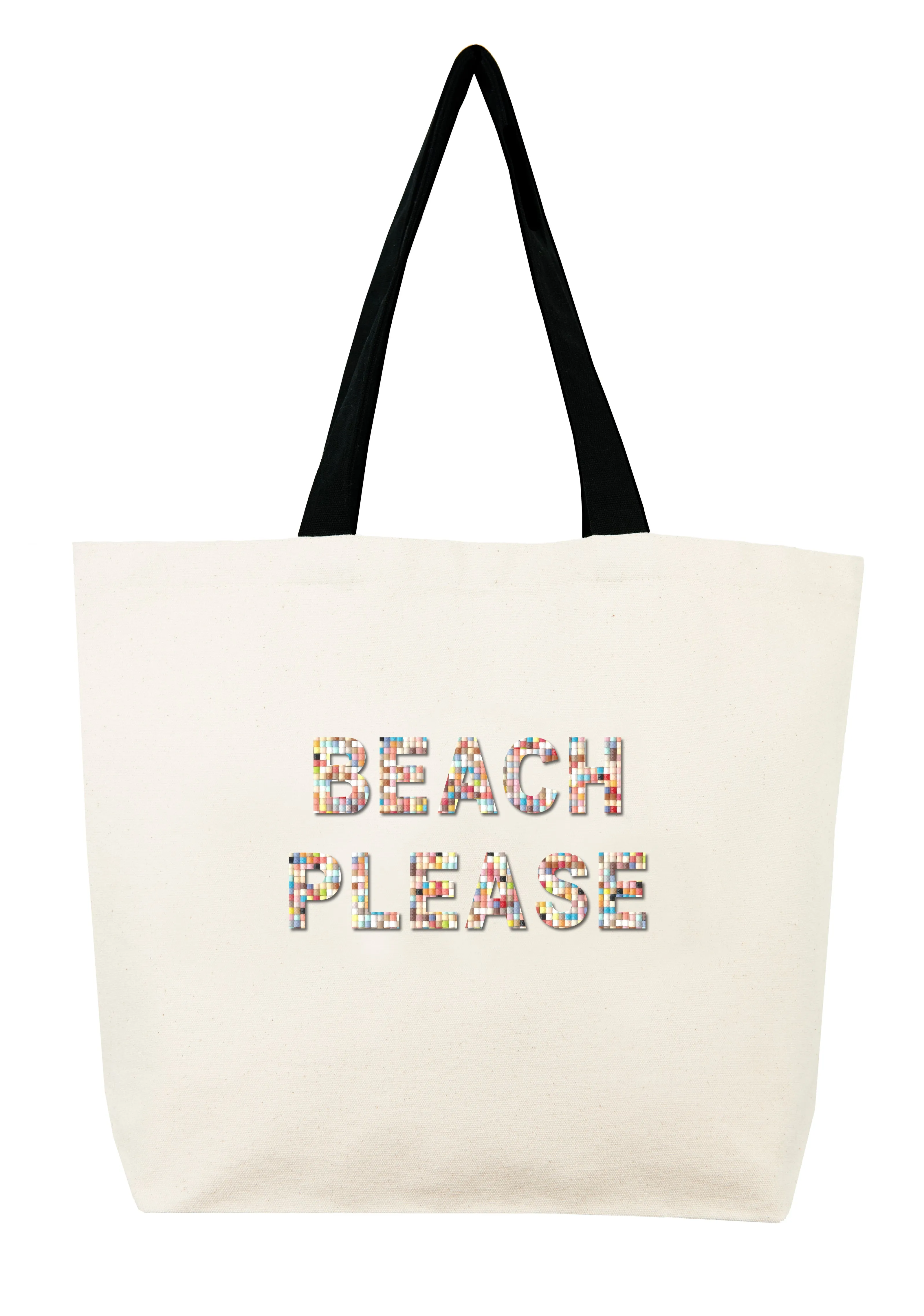 Beach Please Confetti Bead Tote