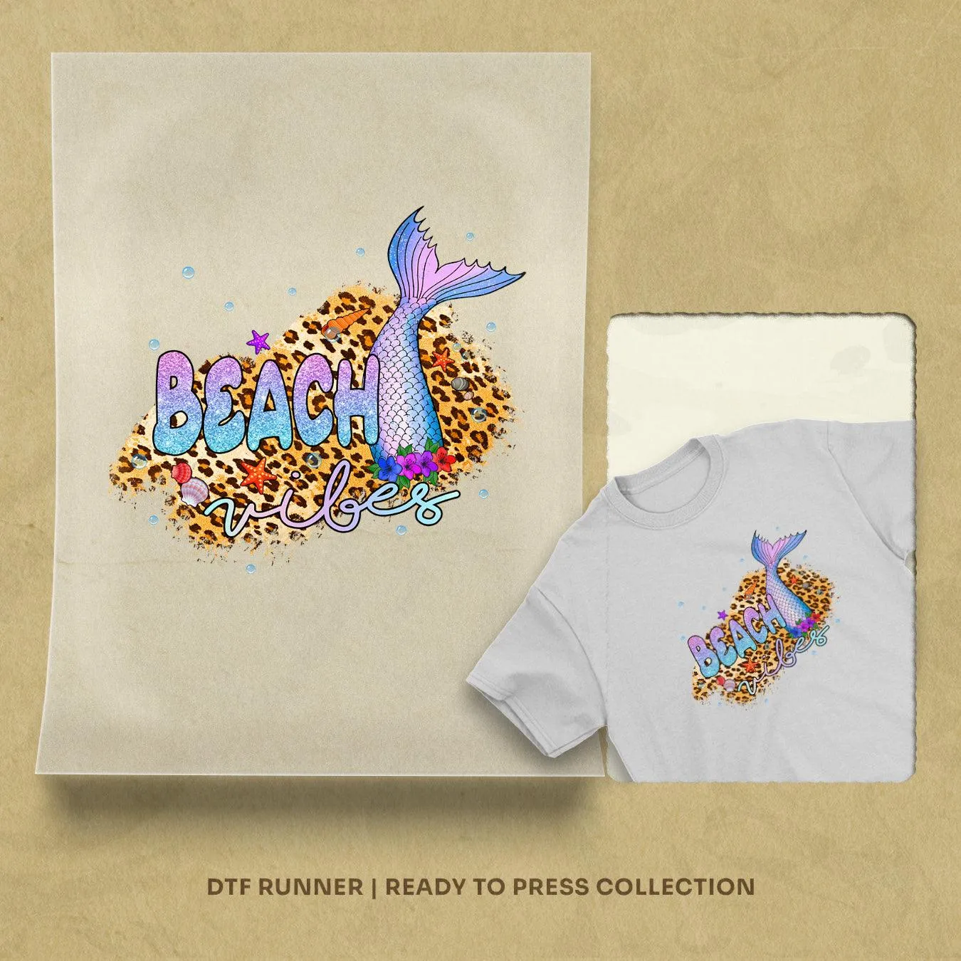 Beach Vibes Dtf Transfer Prints