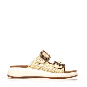 Beacon Slide in Beige Raffia