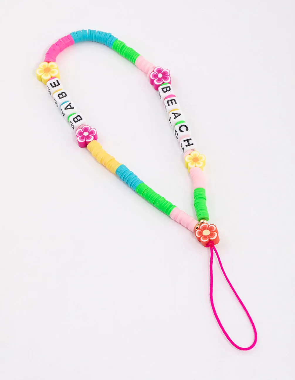 Beaded Beach Babe Phone Strap