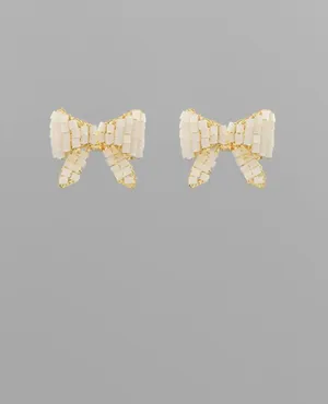 Beaded Bow Earrings