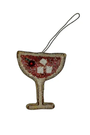 Beaded Cherry Cocktail Hanging Decoration