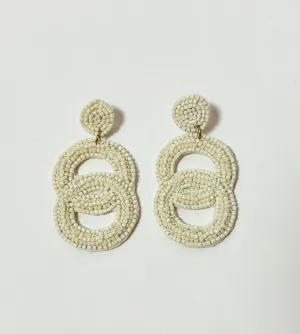 Beaded Circle Link Earrings