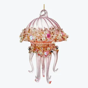 Beaded Glass Jellyfish Ornament