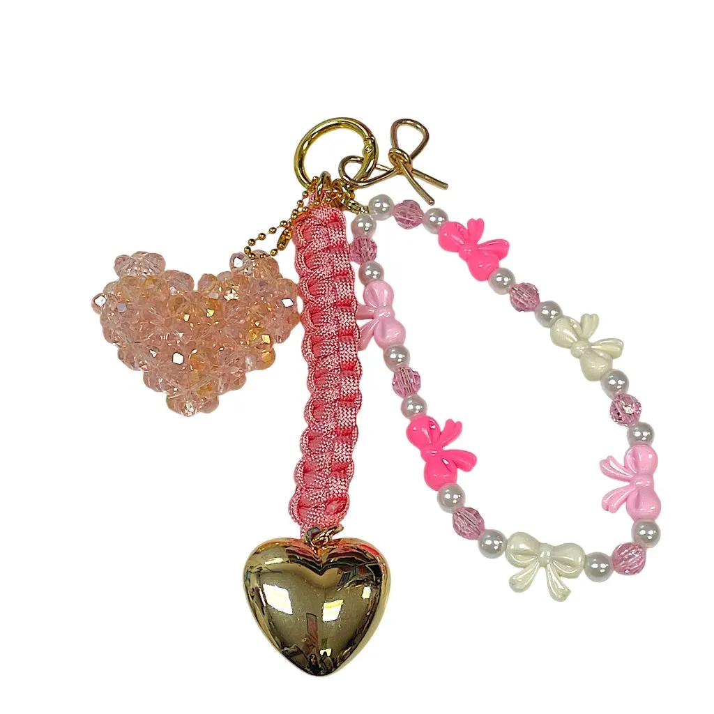 Beaded Heart Bag Charms