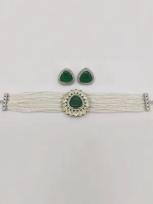 Beaded Jewellery Set With Ad Stones