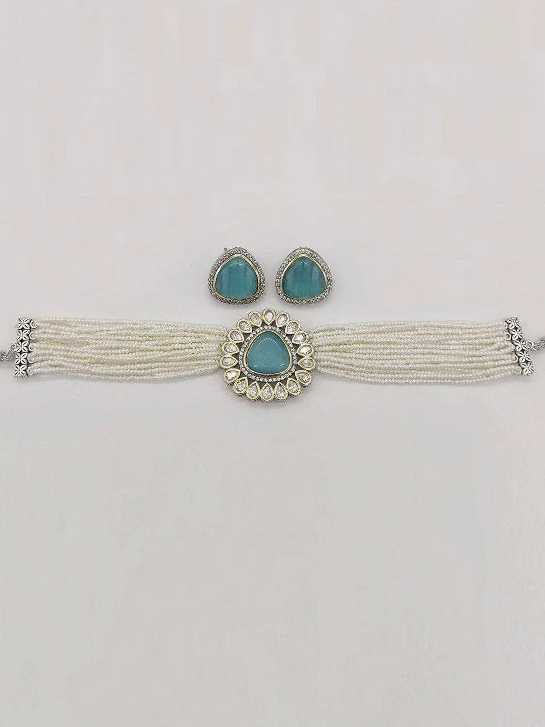 Beaded Jewellery Set With Ad Stones