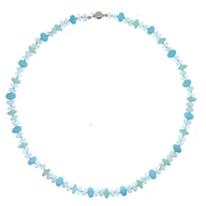 Beaded Moonstone, Amazonite and Aventurine Necklace