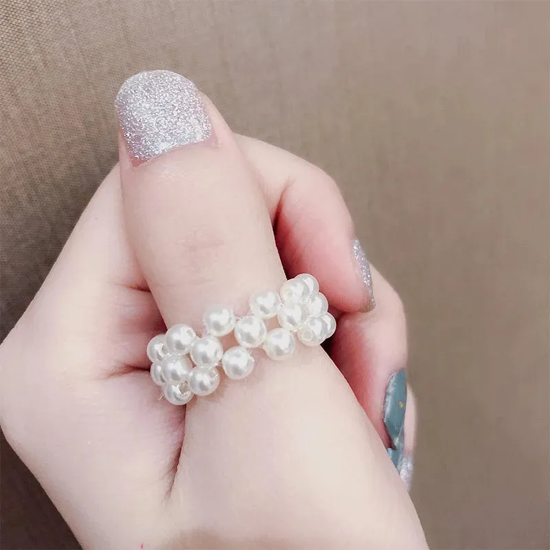 Beaded Pearl Rings