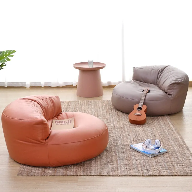 Bean Bag Sofa Set Cover No Filler Single Lazy Sofa Chair Recliner Footrest Stool Floor Seat Corner Ottoman Tatami Pouf