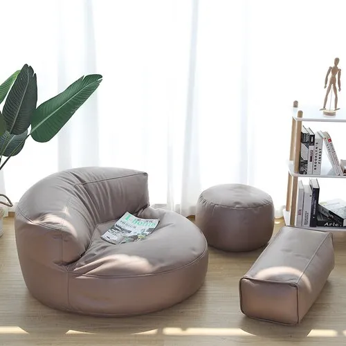 Bean Bag Sofa Set Cover No Filler Single Lazy Sofa Chair Recliner Footrest Stool Floor Seat Corner Ottoman Tatami Pouf