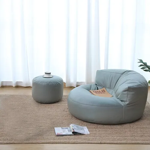 Bean Bag Sofa Set Cover No Filler Single Lazy Sofa Chair Recliner Footrest Stool Floor Seat Corner Ottoman Tatami Pouf