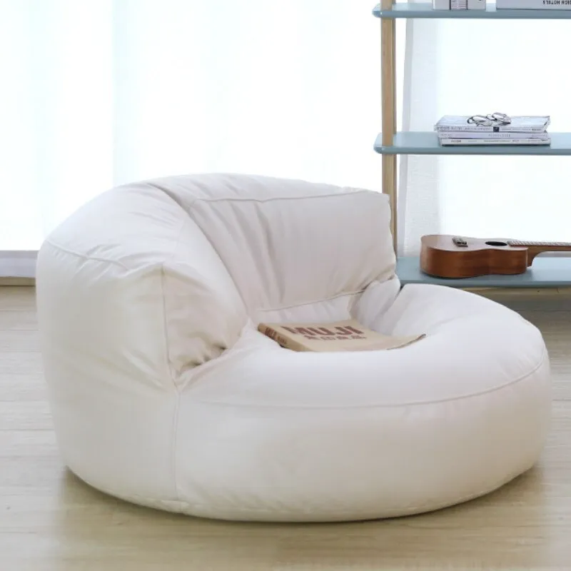 Bean Bag Sofa Set Cover No Filler Single Lazy Sofa Chair Recliner Footrest Stool Floor Seat Corner Ottoman Tatami Pouf