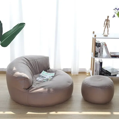 Bean Bag Sofa Set Cover No Filler Single Lazy Sofa Chair Recliner Footrest Stool Floor Seat Corner Ottoman Tatami Pouf