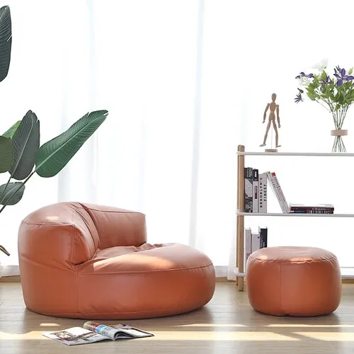 Bean Bag Sofa Set Cover No Filler Single Lazy Sofa Chair Recliner Footrest Stool Floor Seat Corner Ottoman Tatami Pouf