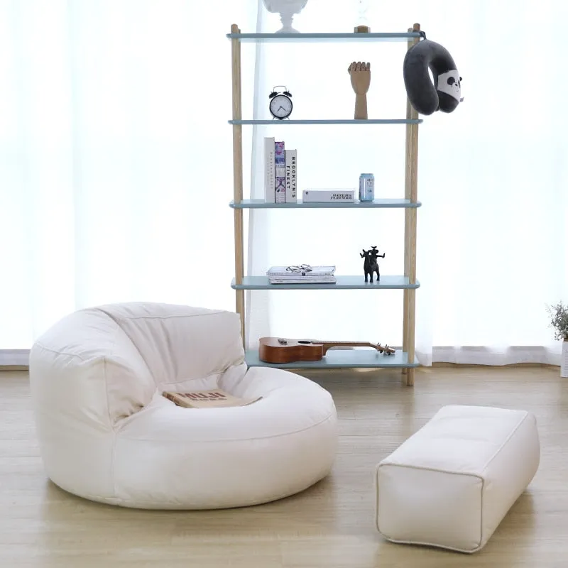 Bean Bag Sofa Set Cover No Filler Single Lazy Sofa Chair Recliner Footrest Stool Floor Seat Corner Ottoman Tatami Pouf