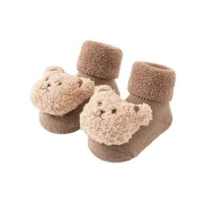 Bear Baby Anti Slip Socks Brown