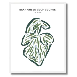 Bear Creek Golf Course, Texas - Printed Golf Courses