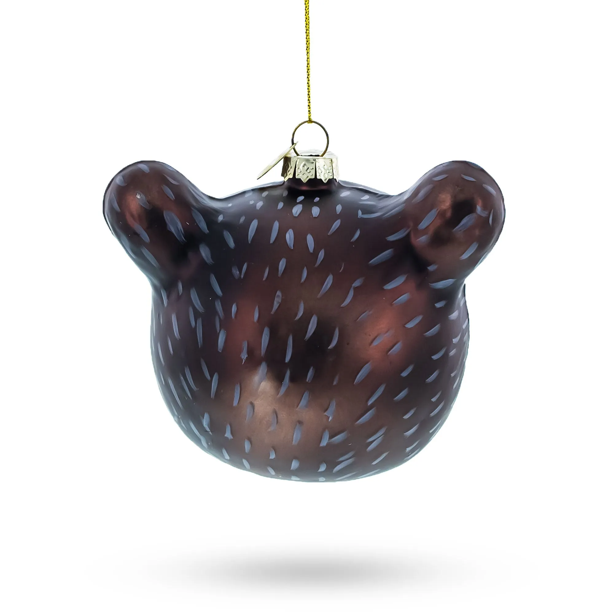 Bear Head - Whimsical Blown Glass Christmas Ornament