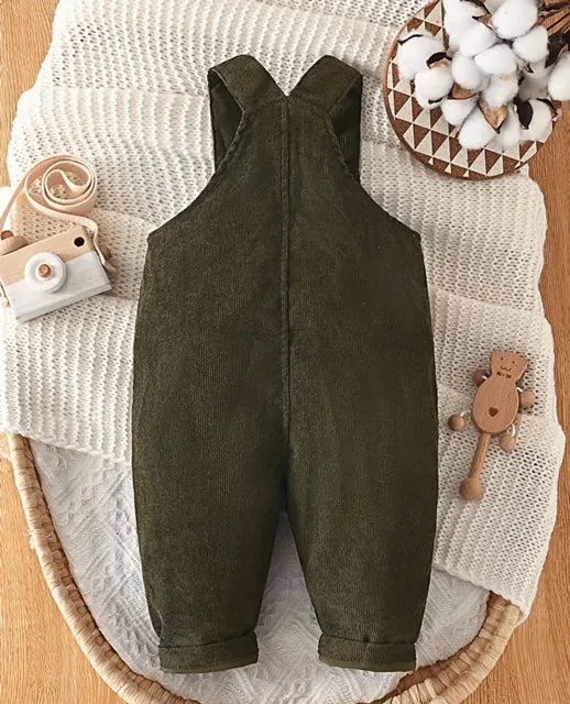 Bear-y cute corduroy overalls