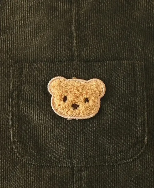 Bear-y cute corduroy overalls