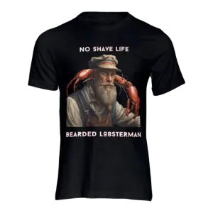 Bearded Lobsterman Black T-Shirt