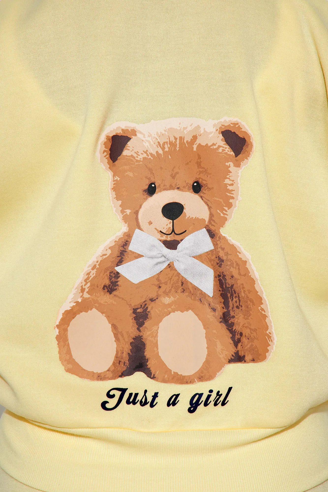 Beary Cutesy Fleece Pant Set - Yellow