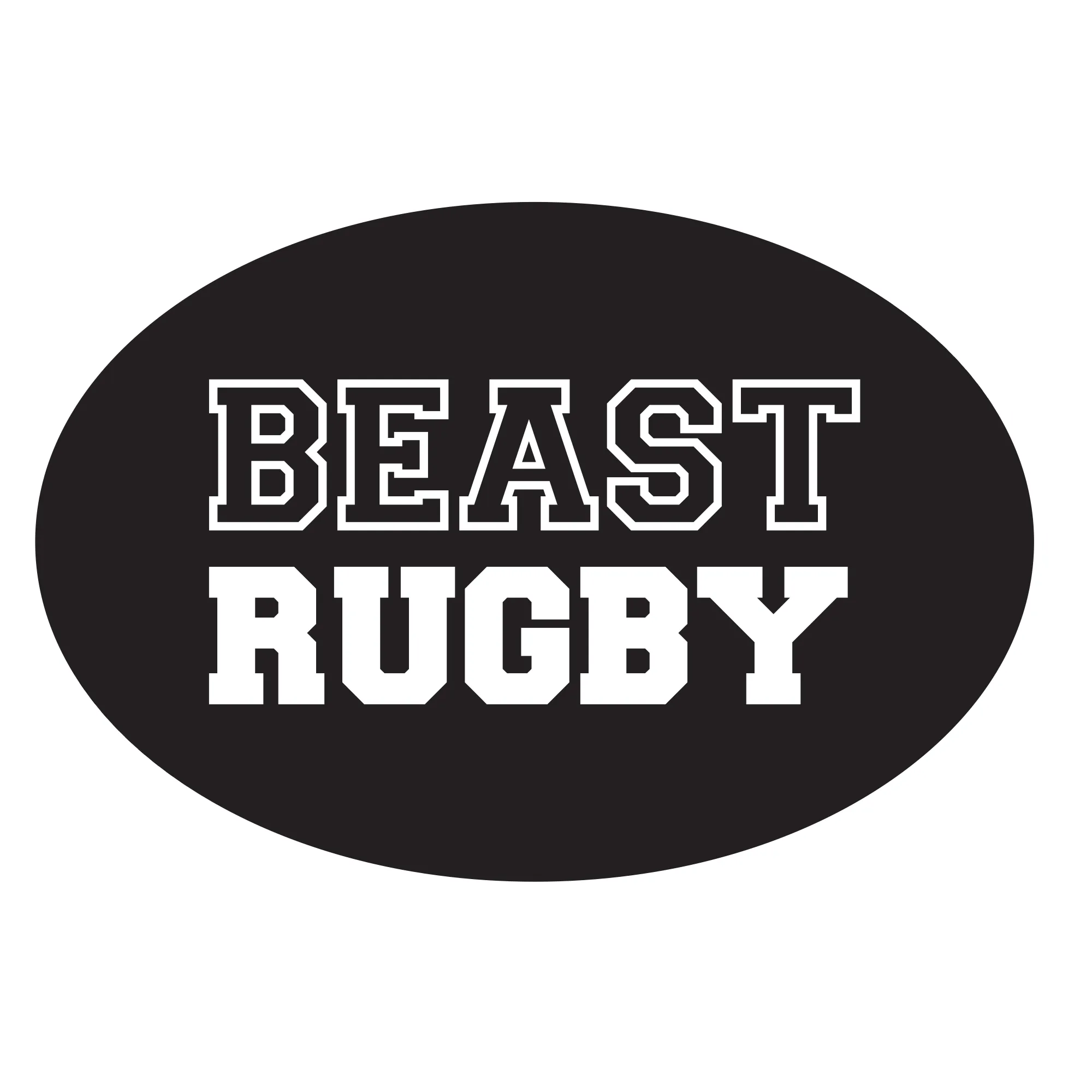 Beast of the East Beast Rugby Oval Sticker