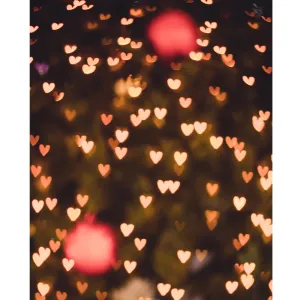 Beating Heart Bokeh Printed Backdrop