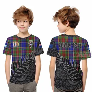 Beattie (Beatty) Crest Tartan Kid T-Shirt with New Zealand Silver Fern Half Style