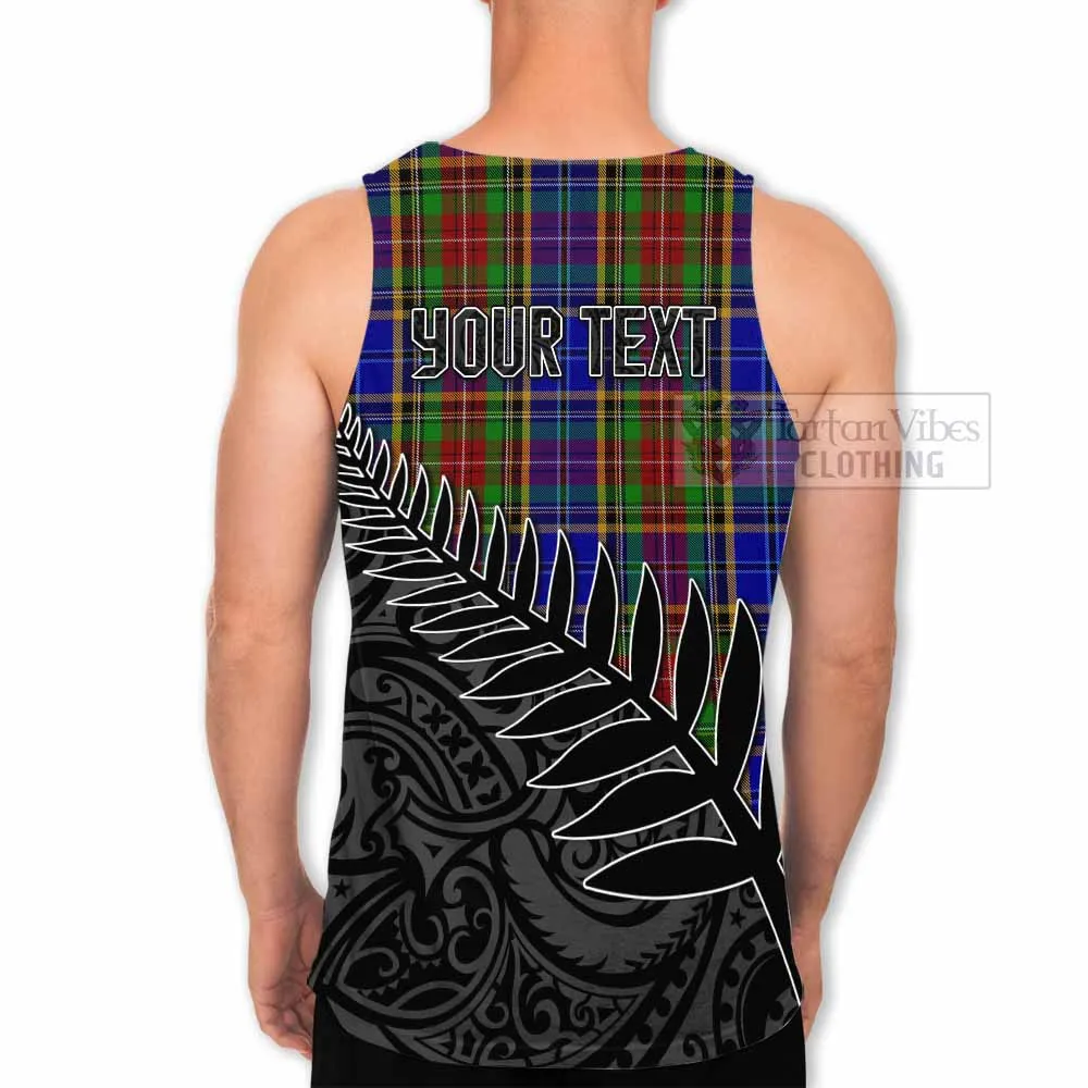 Beattie (Beatty) Crest Tartan Men's Tank Top with New Zealand Silver Fern Half Style