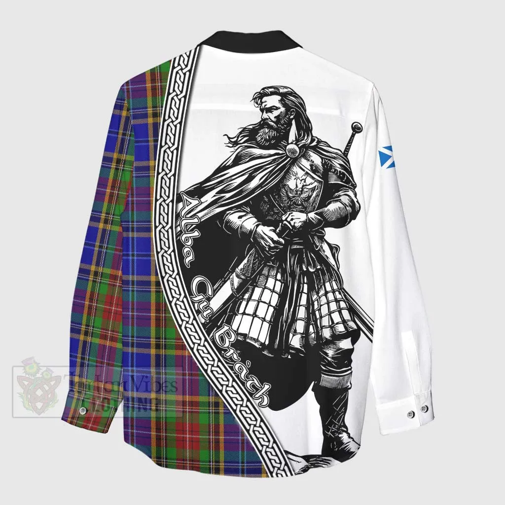 Beattie (Beatty) Tartan Clan Crest Women's Casual Shirt with Highlander Warrior Celtic Style