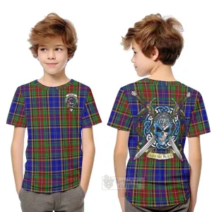 Beattie (Beatty) Tartan Kid T-Shirt with Family Crest Celtic Skull Style