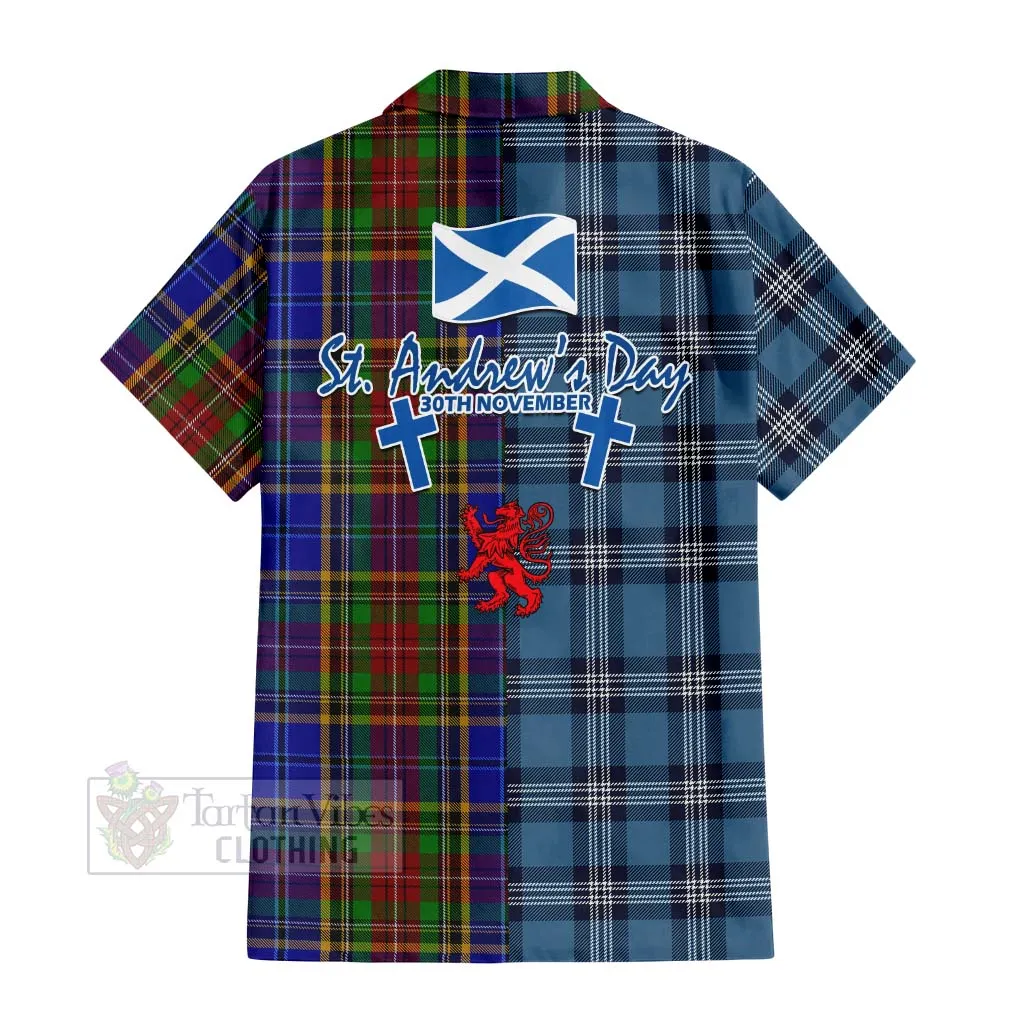 Beattie (Beatty) Tartan Short Sleeve Button Shirt Happy St. Andrew's Day Half Tartan Style