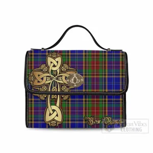 Beattie (Beatty) Tartan Waterproof Canvas Bag Golden Thistle Celtic Cross Style