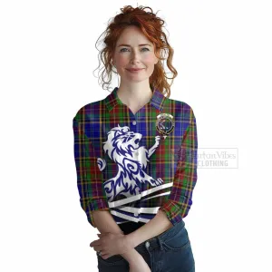 Beattie (Beatty) Tartan Women's Casual Shirt with Alba Gu Brath Regal Lion Emblem