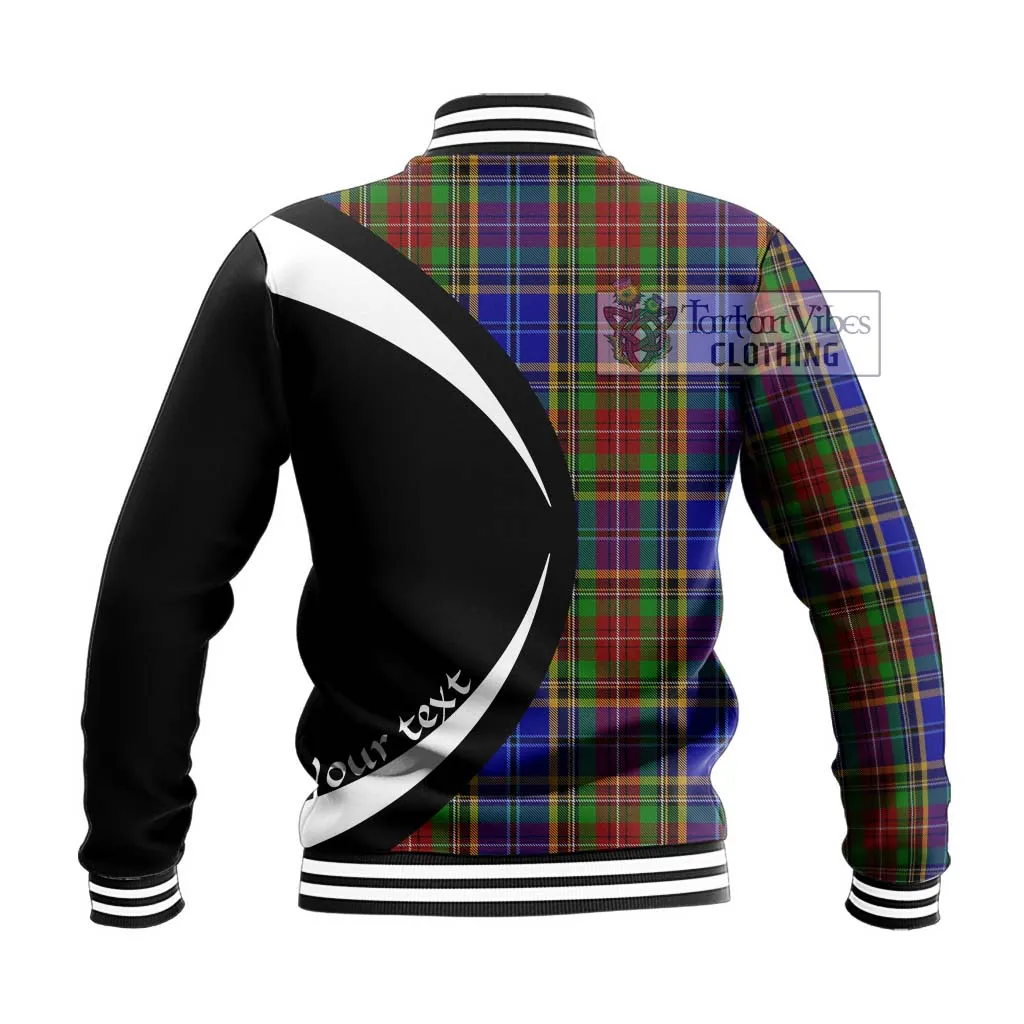 Beattie Tartan Baseball Jacket with Family Crest Circle Style