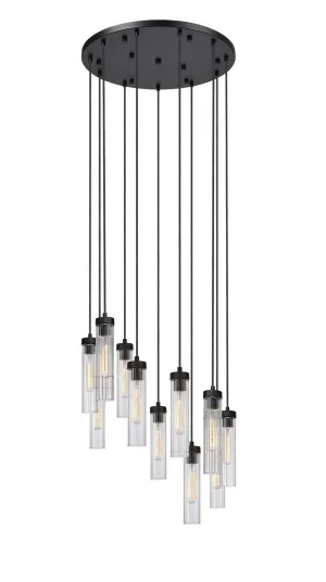 Beau 11 Light Chandelier in Matte Black