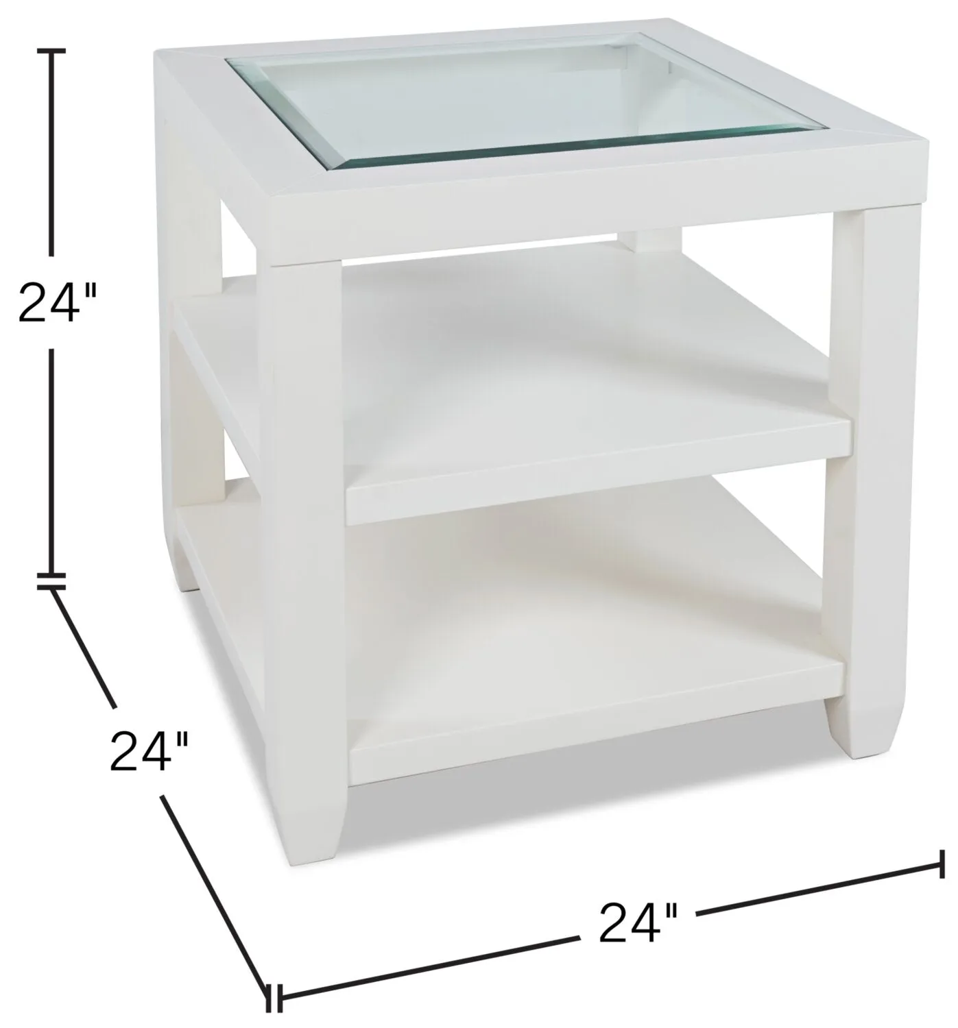 Beaumont End Table - White