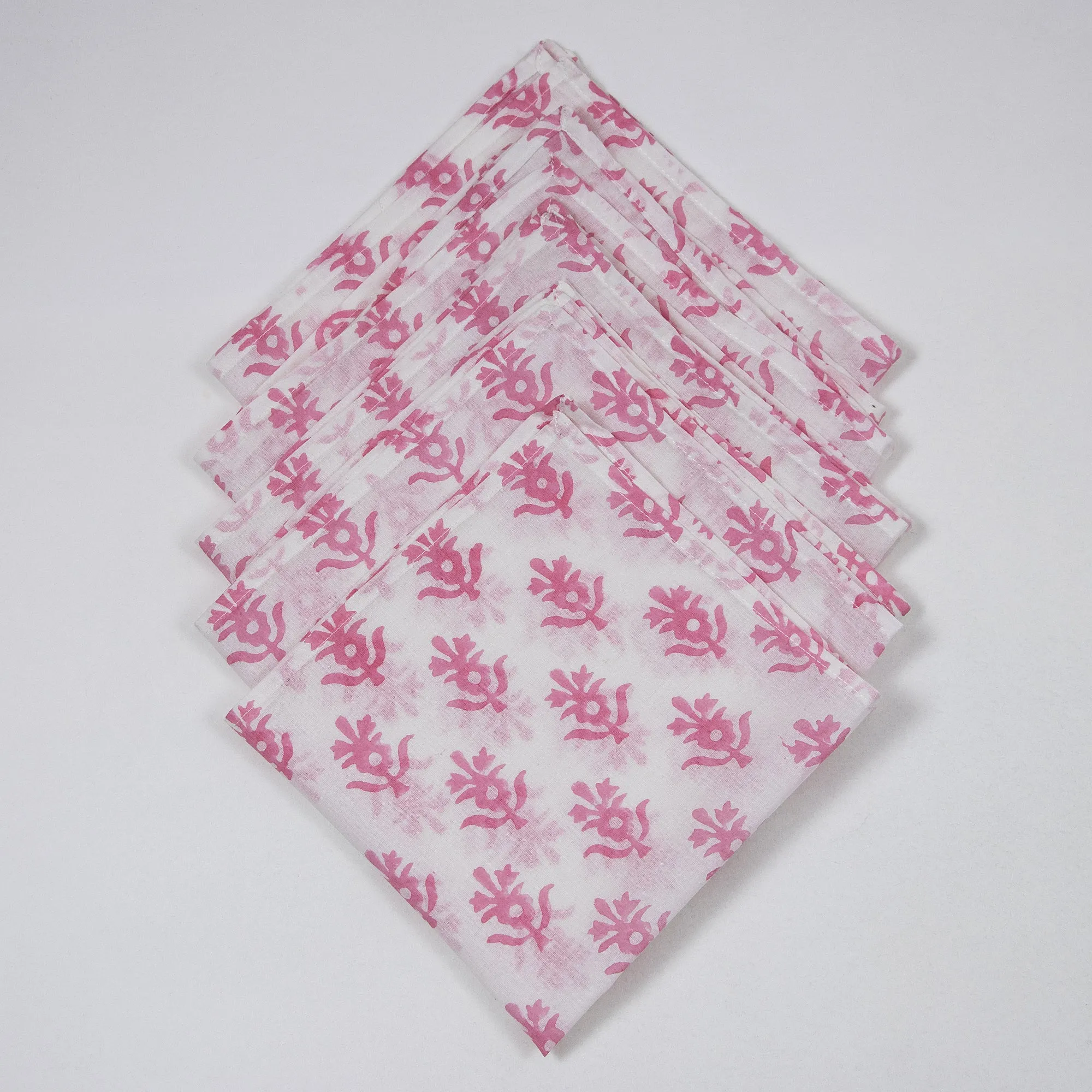 Beautiful Block Printed Cotton Reusable Cloth Organic Napkins