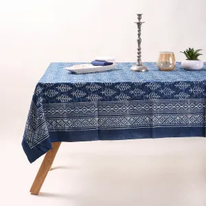 Beautiful Blue Cotton Dining Table Cloth Cover