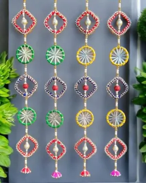 Beautiful Handcrafted Hanging Latkan for Diwali Decorations, Poojaghar, Festivals, House Warming, Wedding, Parties and inaugurations (Size: 30 Inch)